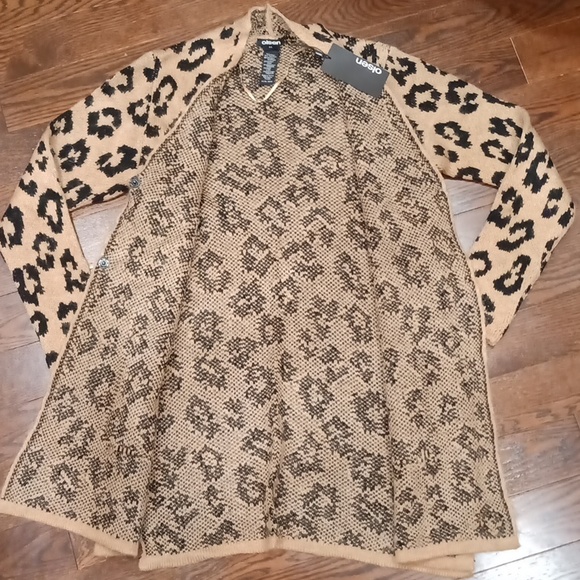 Olsen Cora Long Cardigan Sweater Golden Glam M L 12 - Picture 7 of 11